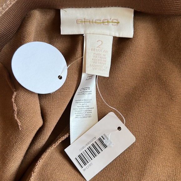 Chico’s Juliet Ankle Pant Ultimate Fit Brevity Brown Tan Ponte Knit Pants 2 NWT - Picture 11 of 16